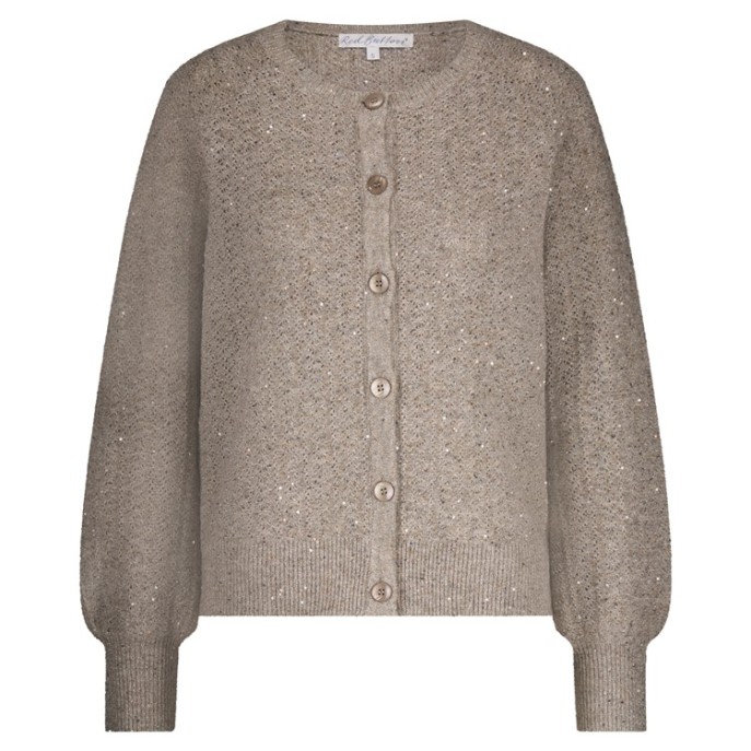 Red Button Vest ajour sparkle Truffle